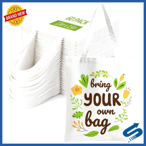 Sublimation Blank Tote Bags Bulk DIY Heat Transfer Canvas Reusable Grocery